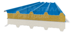 Сэндвич-панель 12 м для крыши [ГОСТ 30247.1-94, 2 вида профиля, вес 12 кг]