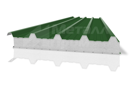 Сендвичная панель металлическая кровельная 120 мм из пенополистирола
