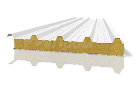 Сендвичная панель металлическая кровельная 150 мм с минеральной ватой