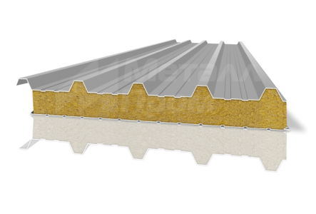 Сендвичная панель металлическая кровельная 300 мм с минеральной ватой