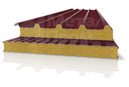 Сэндвич-панель 0,5 мм металл с минераловатным утеплителем