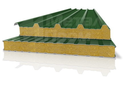 Сэндвич-панель 0,6 мм металл с минераловатным утеплителем