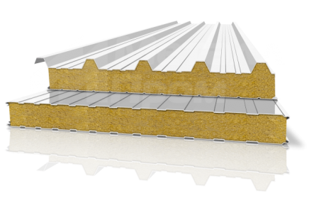 Сэндвич-панель 0,7 мм металл с минераловатным утеплителем
