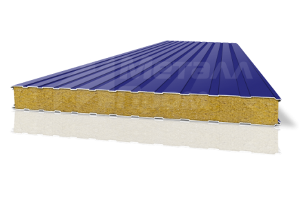 Сендвичная панель кровельная 60 мм с минеральной ватой