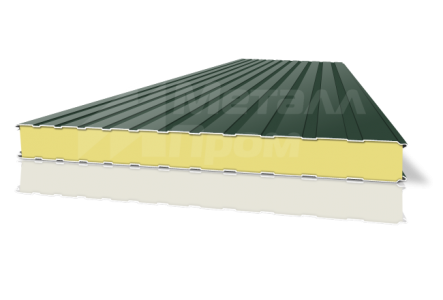 Сэндвич-панель трехслойная металлическая стеновая 40 мм ПИР (PIR)