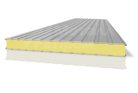 Сэндвич-панель трехслойная металлическая стеновая 120 мм ПИР (PIR)